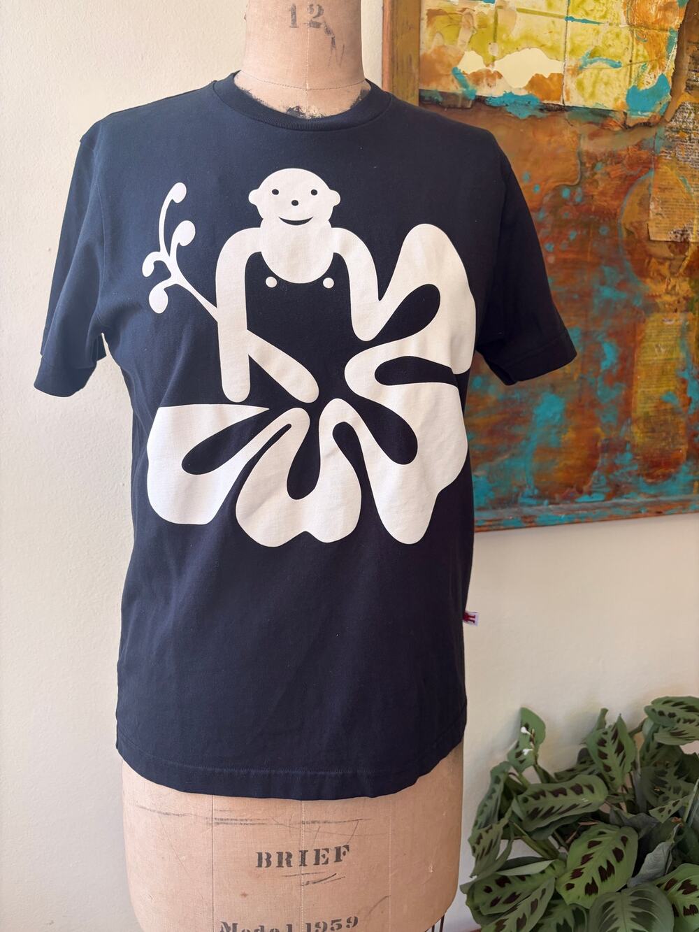 Walter Van Beirendonck Hawai 2057 Aloha Black Graphic Tee Size S
